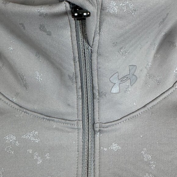 New Under Armour Women's ColdGear Infrared 1/4 Zip Pullover Medium Light Gray - Picture 5 of 9
